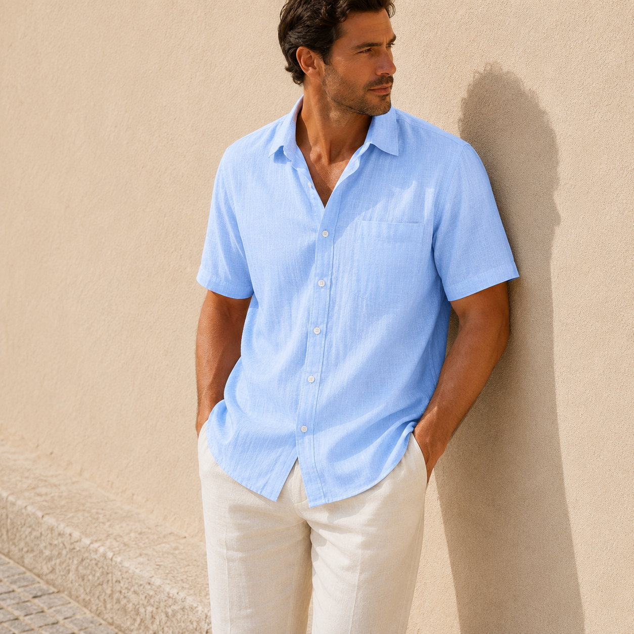 Men's Textured Short Sleeve Shirt