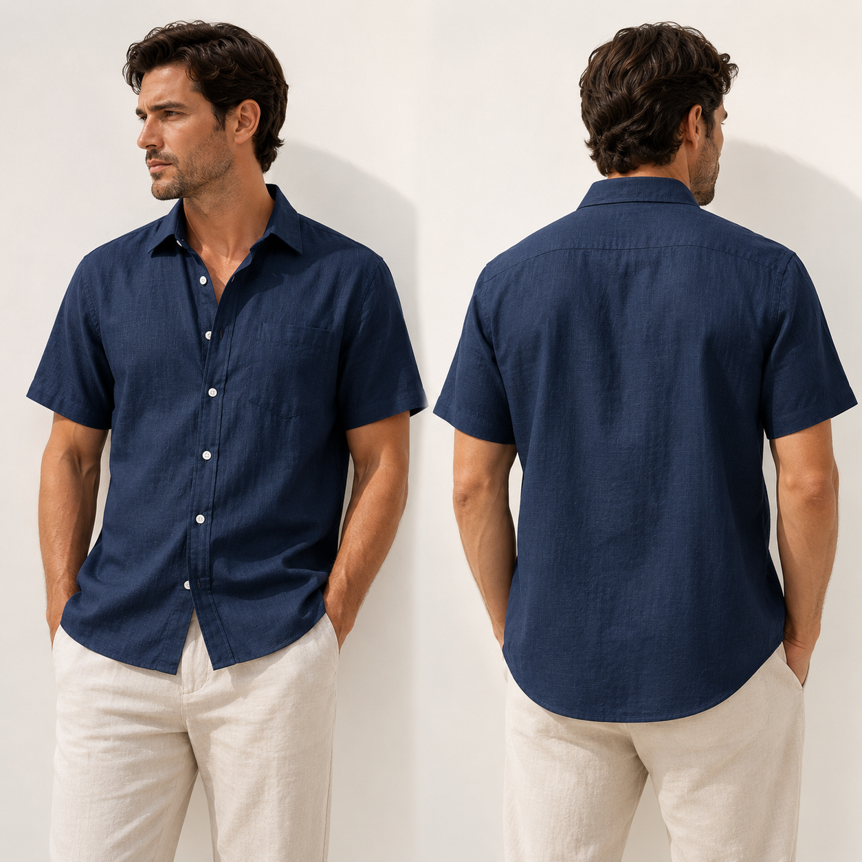 Men's Textured Short Sleeve Shirt