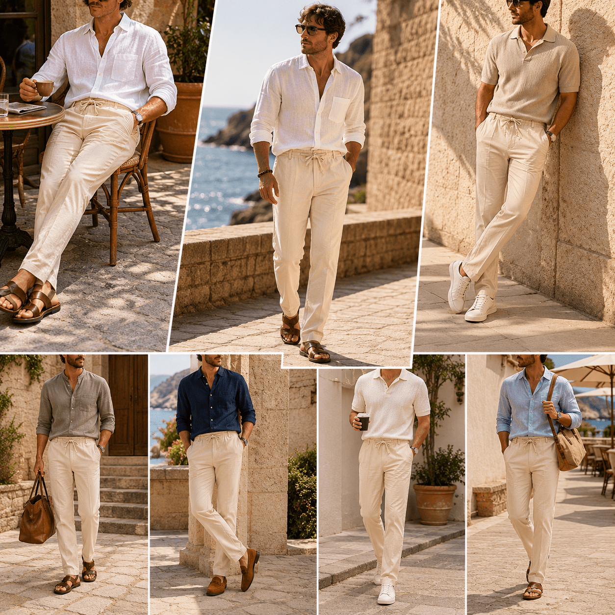 Men’s Portofino Relaxed Linen Pants - VogueTale