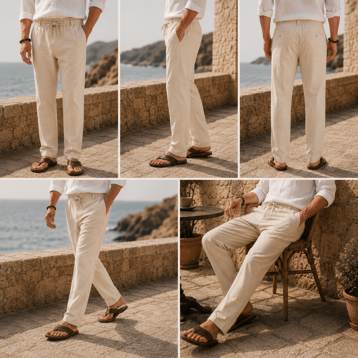 Men’s Portofino Relaxed Linen Pants - VogueTale
