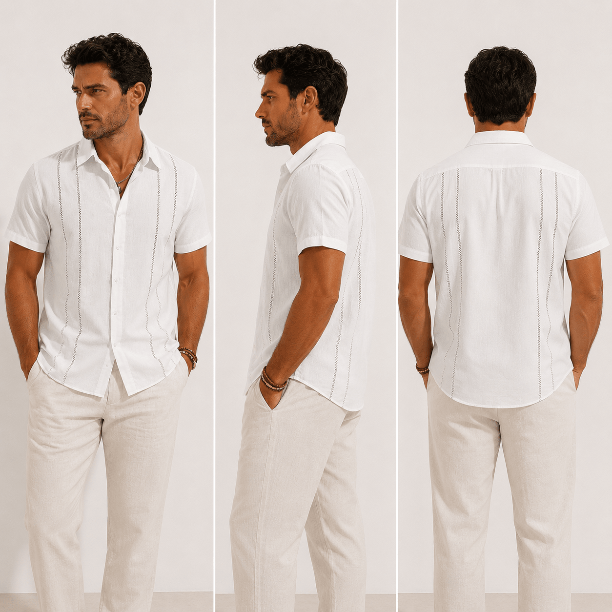 Men’s Riviera Guayabera Resort Shirt - VogueTale