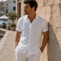 Men’s Riviera Guayabera Resort Shirt - VogueTale