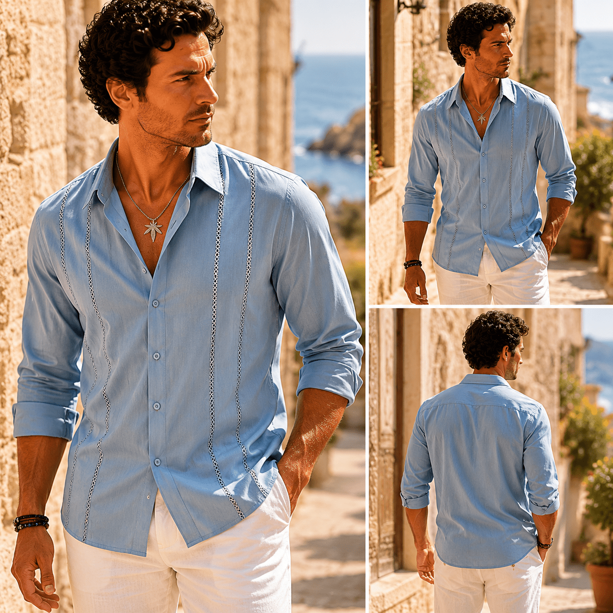 Men's Riviera Guayabera Shirt - VogueTale