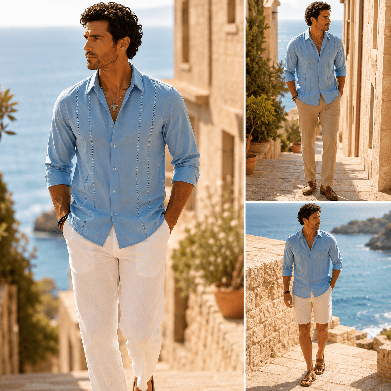 Men's Riviera Guayabera Shirt - VogueTale