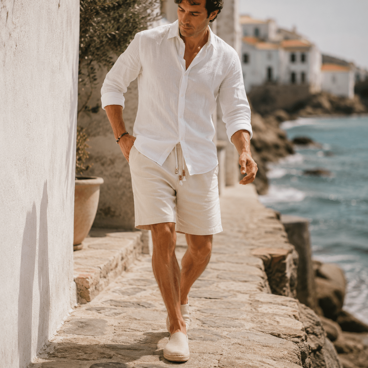 Men’s Riviera Linen Shorts - VogueTale