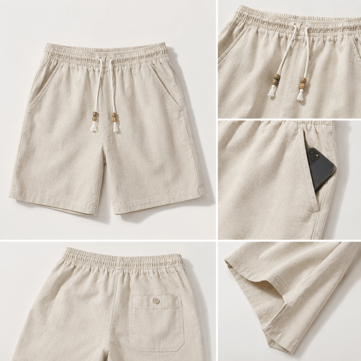 Men’s Riviera Linen Shorts - VogueTale