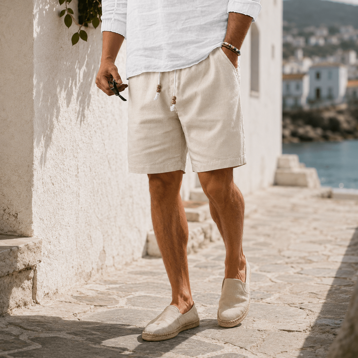 Men’s Riviera Linen Shorts - VogueTale