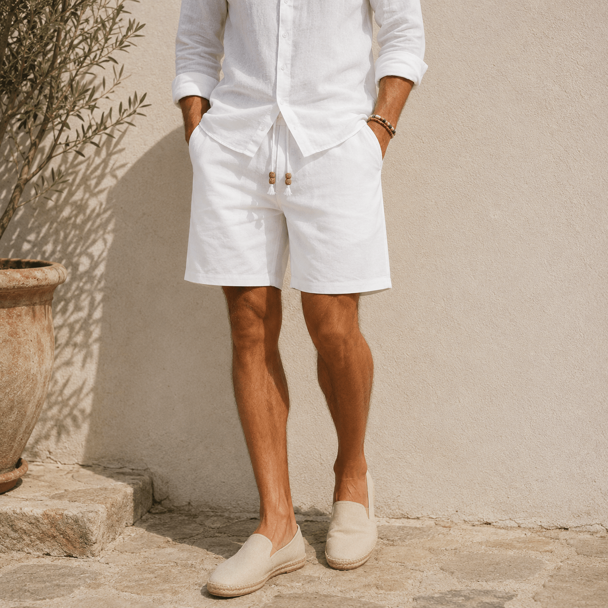 Men’s Riviera Linen Shorts - VogueTale