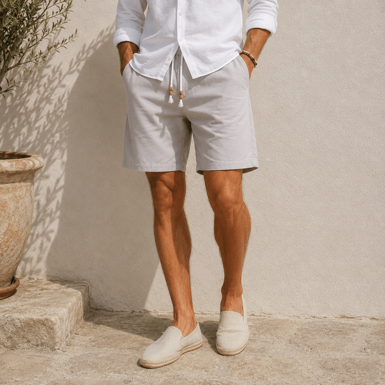Men’s Riviera Linen Shorts - VogueTale