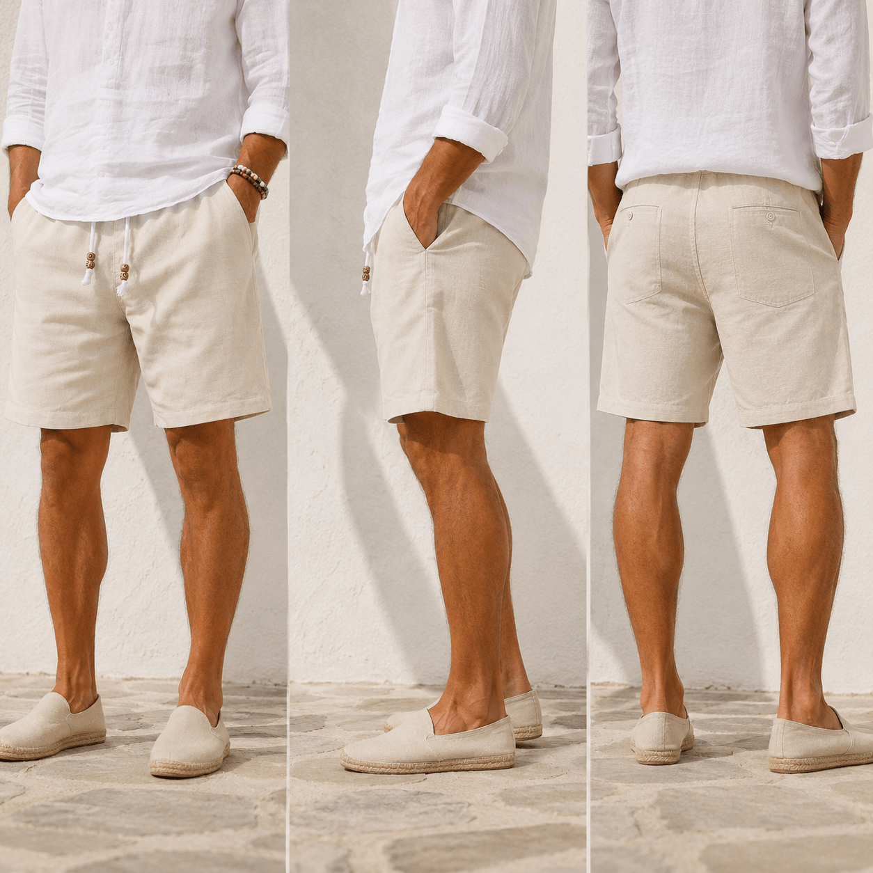 Men’s Riviera Linen Shorts - VogueTale
