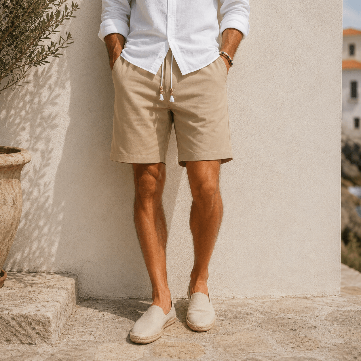 Men’s Riviera Linen Shorts - VogueTale