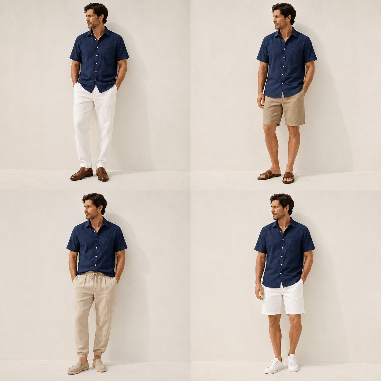 Men's Textured Short Sleeve Shirt - VogueTale