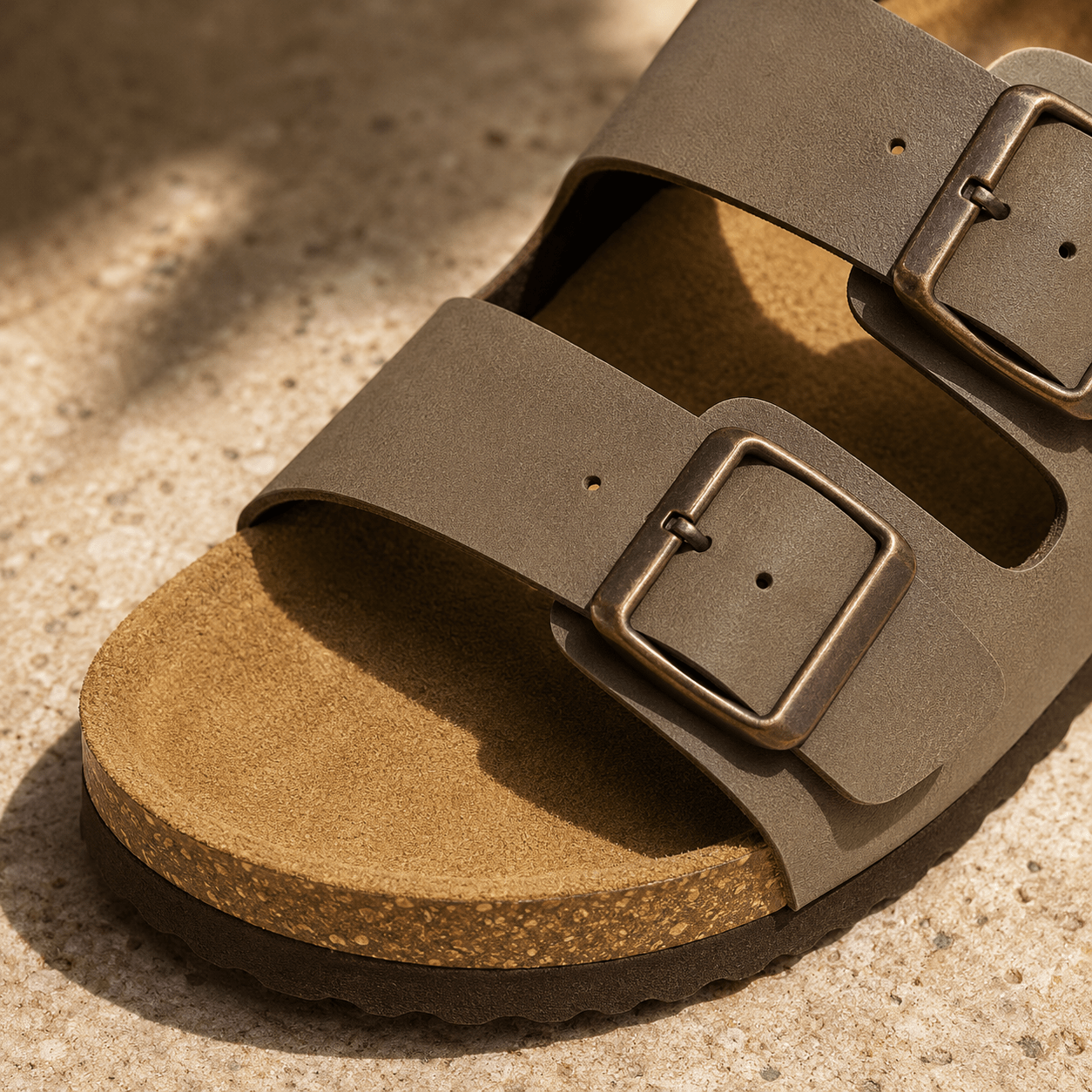 Riviera Cork Footbed Sandals - VogueTale