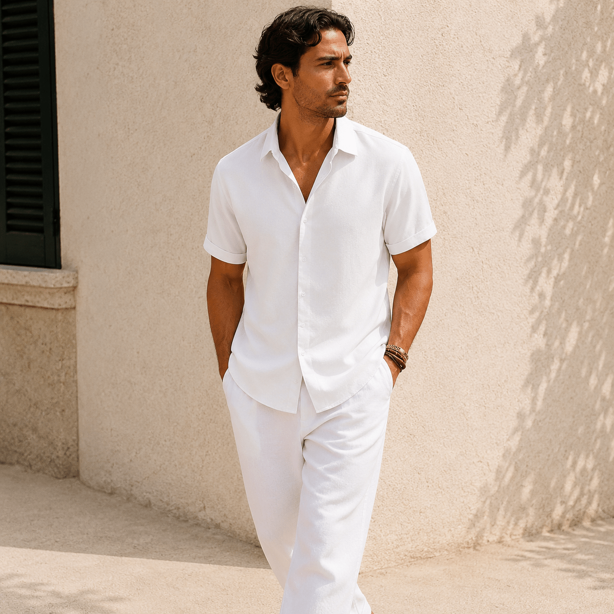 Riviera Linen Short Sleeve Shirt - VogueTale