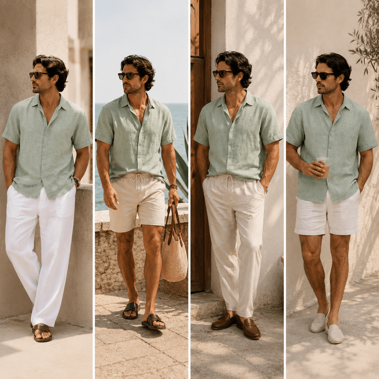 Riviera Linen Short Sleeve Shirt - VogueTale