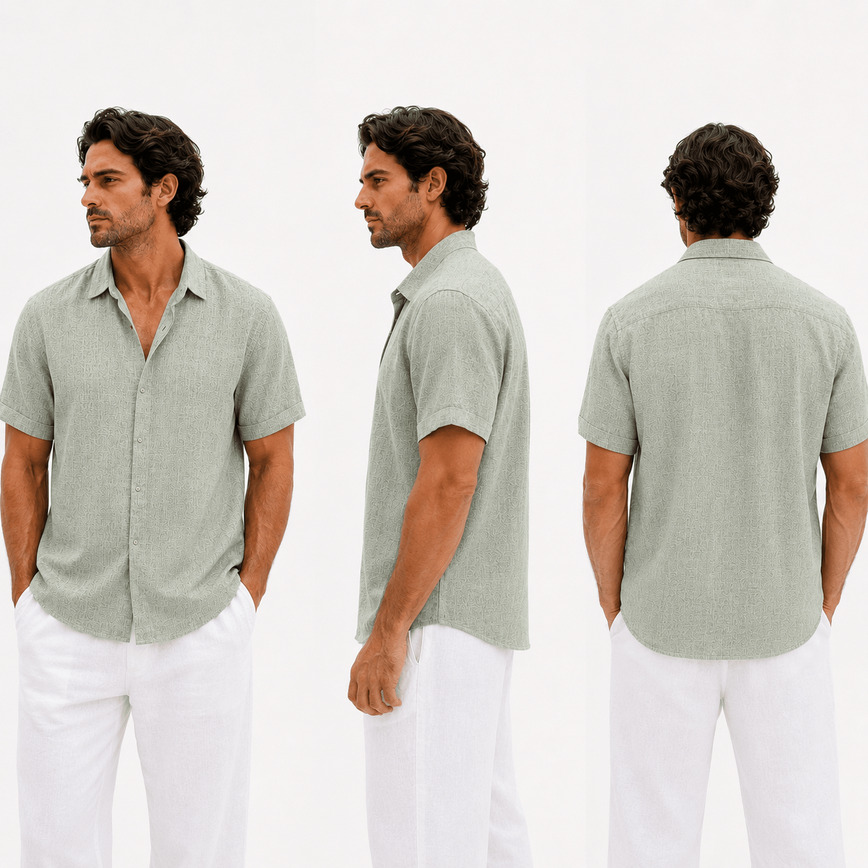Riviera Linen Short Sleeve Shirt - VogueTale