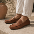 Riviera Suede Driving Loafers - VogueTale