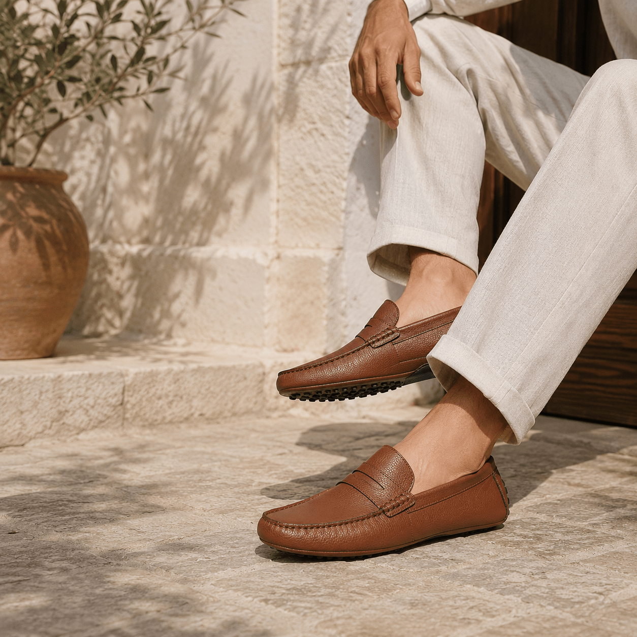 Riviera Suede Driving Loafers - VogueTale